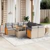 VidaXL Garden Lounge Set with Cushions 9 Pcs, Patio Sofas, Patio Furniture Set, Outdoor Furniture, Beige 3273887