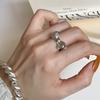 Sophisticated Black Geometric Onyx Ring For Women Unique Adjustable Copper Jewelry Fashion