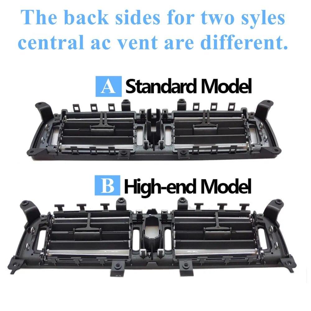 Full Chrome Front Center Air Outlet Vent Dash Panel Grille Cover For BMW 7 Series F01 F02 730 735 740 64229112151 64229115859