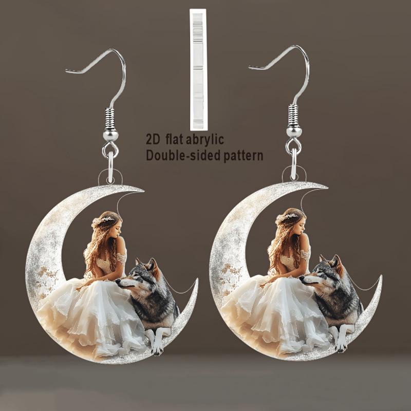 Akrylové náušnice Moon Fairy Elf - Čtyři retro styly
