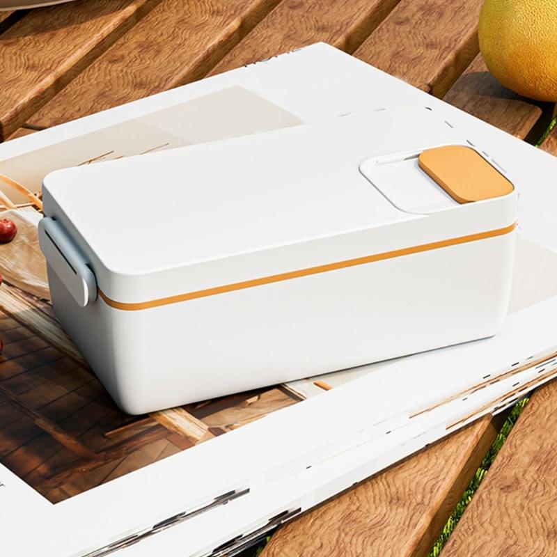 Practical Lunch Box 3200mAh Food Box Self Warming Food Storage Box 304Stainless Steel Texture for Various Setting
