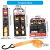 Heavy Duty Ratchet Straps Suitable For Secure Cargo Fastening And Easy Operation Camping Gear Outdoor Home Applications