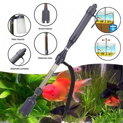 Aspirator electric cu sifon pentru acvariu, rezervor de pesti, pompa de pietris pentru schimbarea apei