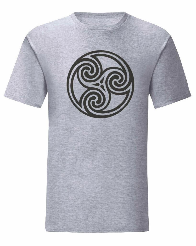 Celtic Triple Spiral Symbo T Shirt New 100 Cotton Short Sleeve ONeck Tshirt Casual Clothing Mens Top