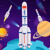 Cartoon Plush Rocket Doll Space Launcher Toy Filling Children Gifts Birthday