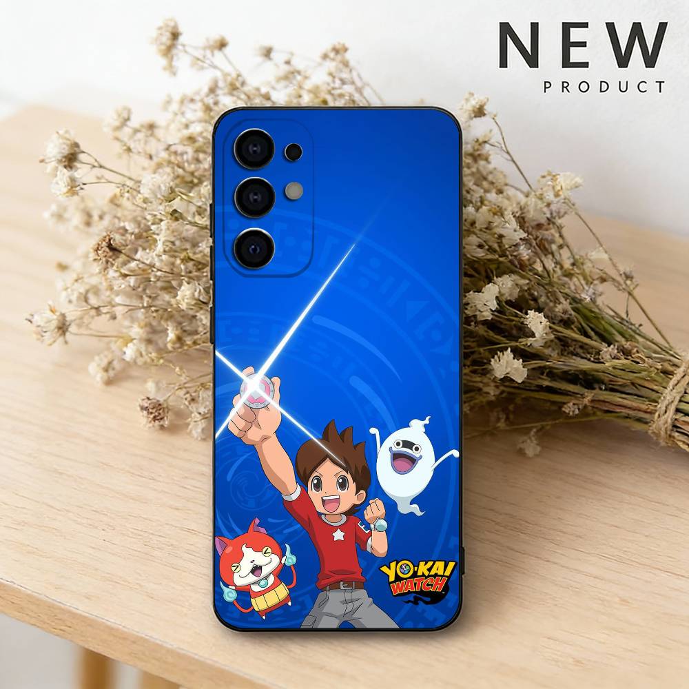 

Anime Y-Yokai W-Watch phone Case For Samsung S26,25,24,21,22,23,30,20,Ultra,Plus,Fe,Lite Black Soft Cover Samsung S30Ultra5G