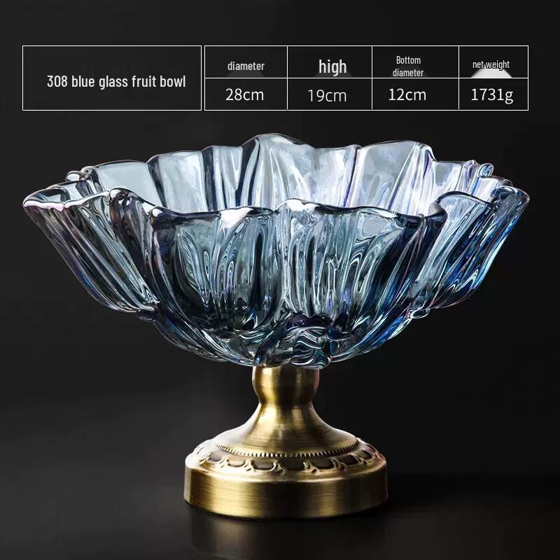 

Flevenz European Crystal Glass Double-Layer Fruit & Snack Plate