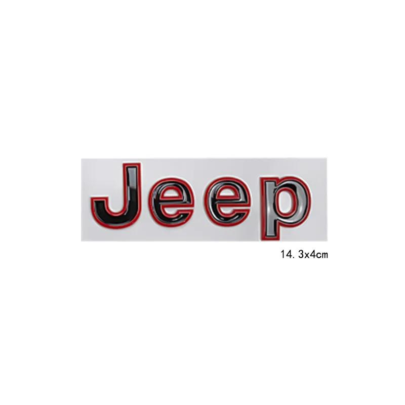 14.3x4cm Car Side Body Badge Trunk Sticker forJEEP Logo Wrangler Grand Cherokee Compass Renegade Patriot Rubicon Liberty JK XJ