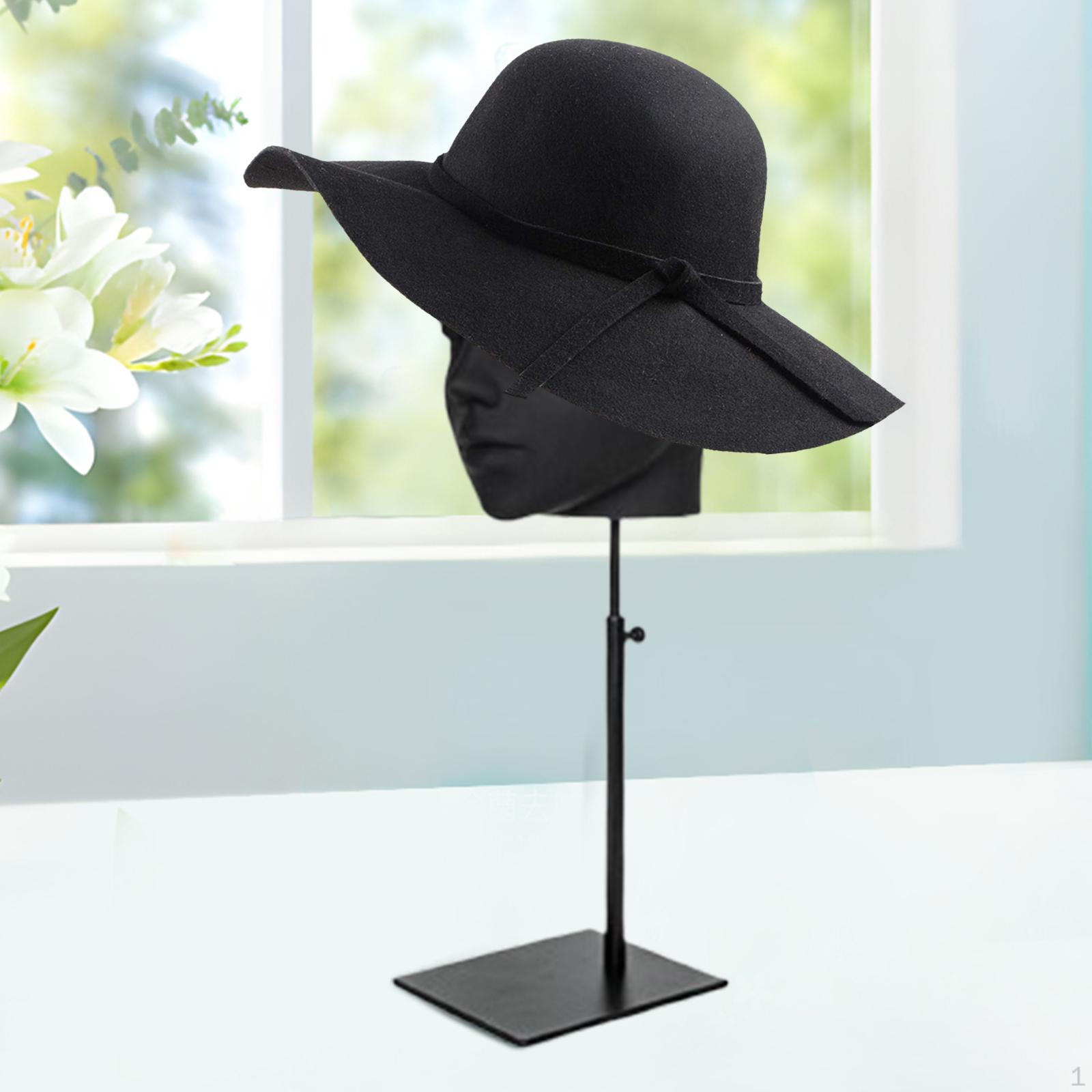

Hat Display Head Women Manikin Tabletop Multipurpose with Base Caps Storage Rack for Matte Black