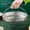 Multi-function Stainless Steel Steaming Tray Drain Basket Durable Fruit Vegetable Drainage Basket Cooking Steaming Grid Steamer