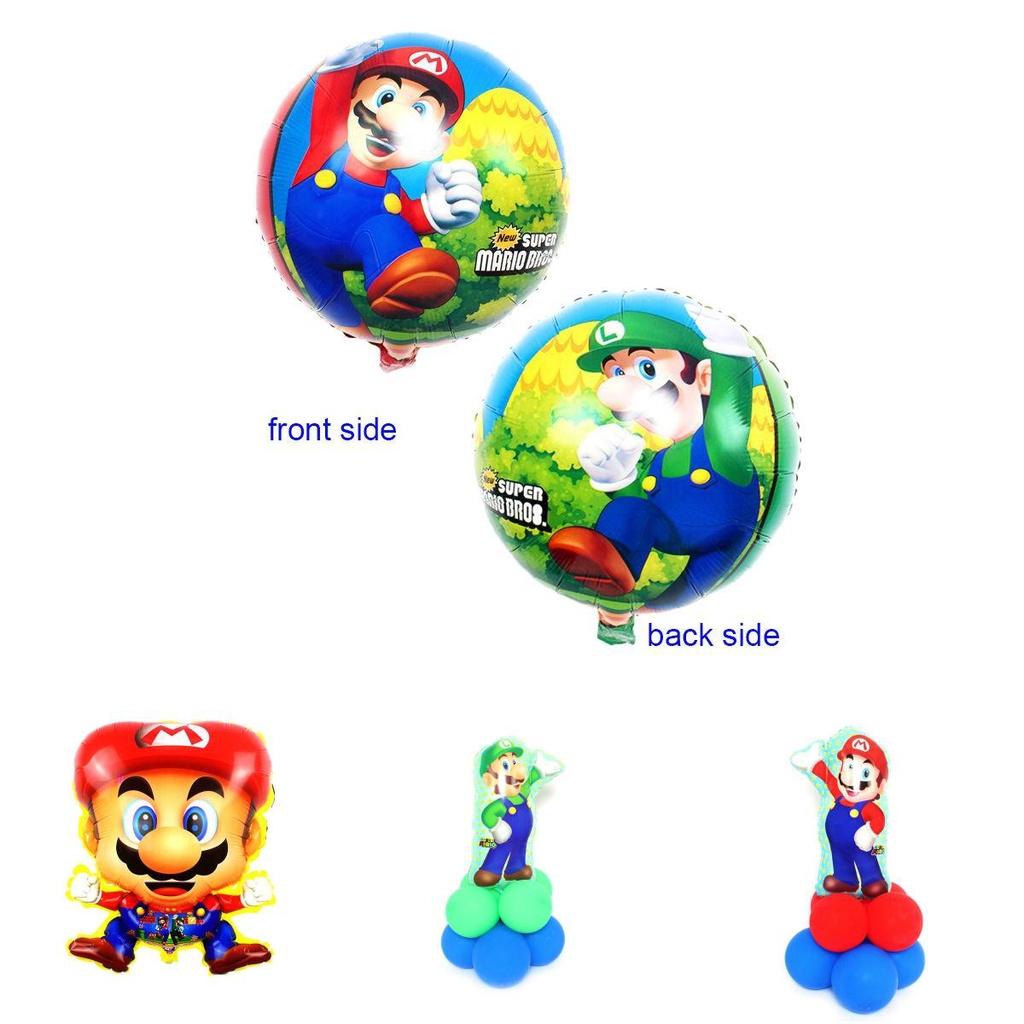 Colorful And Vibrant Super Mario Theme Balloons For Party Decorations And Gifts