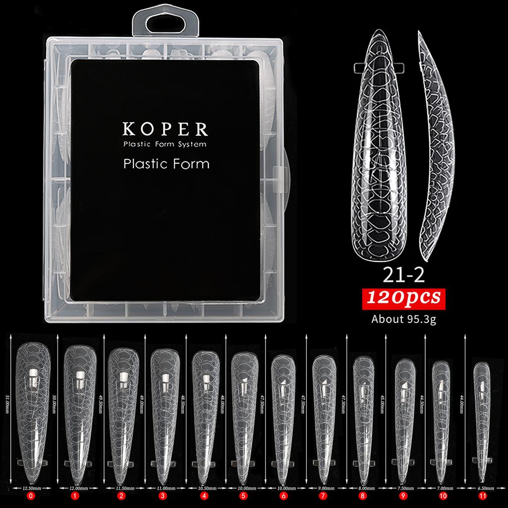 Nail Art Pattern Crystal Nail Mold Crystal Extension Paper Free Rapid Phototherapy Extension Nail Tablets 120 Pieces In A Box