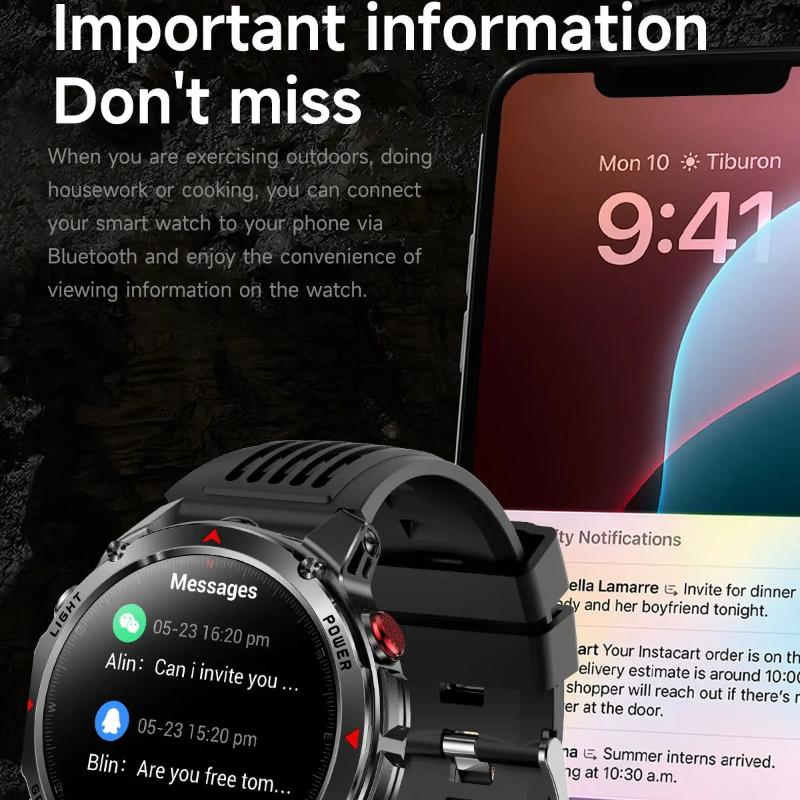 2026 T-Rex 3 Ultra Reloj Inteligente GPS 30ATM Impermeable Brújula GNSS de Doble Banda Grado Militar Cristal de Zafiro Llamada Batería Larga Reloj Inteligente para Hombre de Exterior