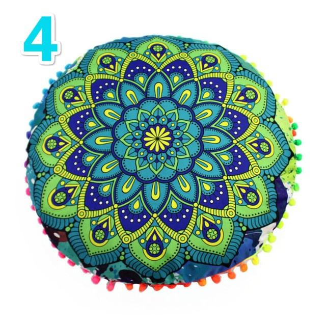 43cm Home Decor Pillow Cases Mandala Round Pillow CaseHome Bohemian Printed Cushion Cover