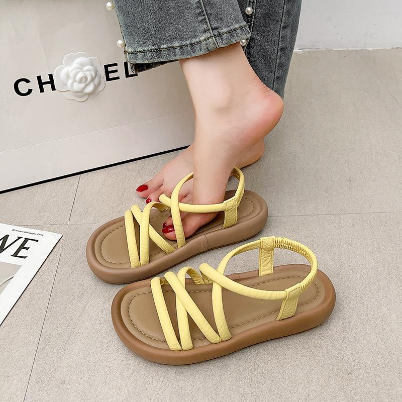 Sandals women's new summer outer wear soft sole one pedal with skirt casual sandals