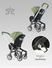 Multifunctional Lightweight Foldable Baby Stroller with Bassinet and Two-Way Car Seat Compatibility