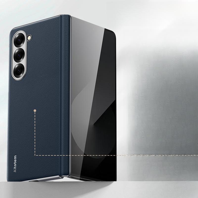 

Suitable for Samsung Zfold6 Phone Case, Folding Electroplated, Galaxy4 Full Package Anti-drop, Fold5 Magnetic Men s Plain Leather Case Samsung Galaxy Z Fold 4