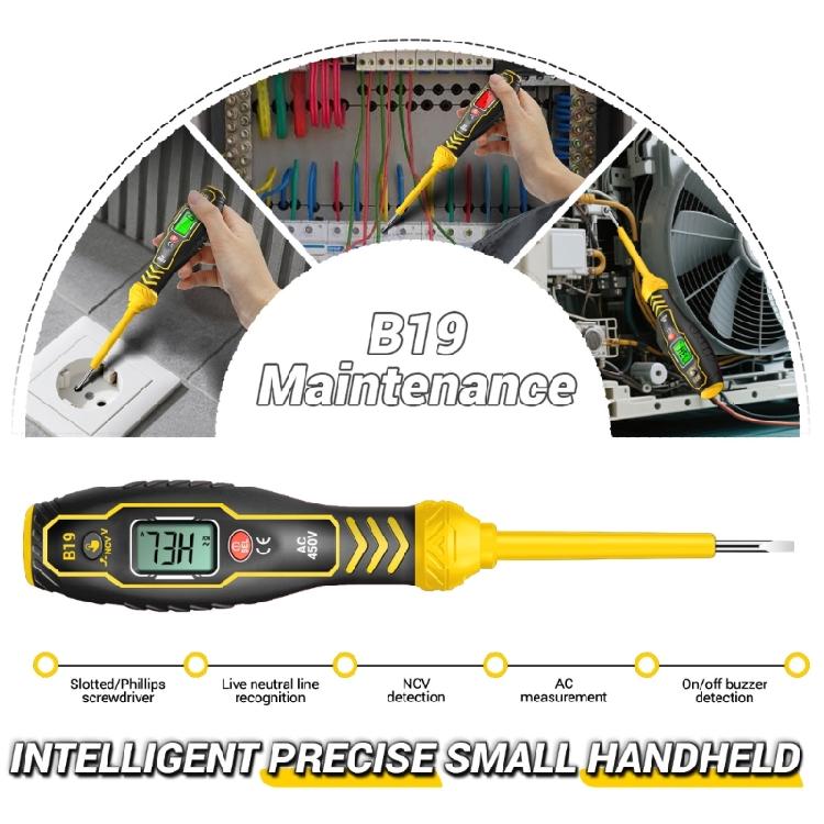 Electrician Tester Pen Word/Crossing High Torqued Screwdriver Electricity Detector Meter Buzzer Alarm Electricity Test Tool