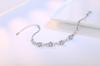 Luxury 925 Silver Bracelets Purple White Zirconia Plum Flower Bracelets & Bangles For Women Pulseira De Prata S-B51