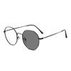 Luxury Metal Frame Photochromic Myopia Glasses Women Men Fashion Large Frame Color Changing Near Sight Eyeglasses UV Protection