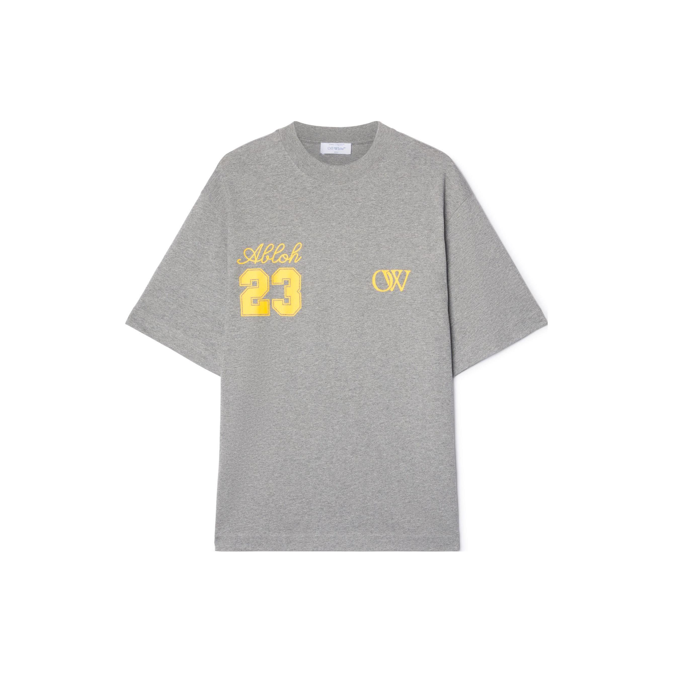 

Off-White 23 Skate Short-Sleeve Tee Melange Grey/Gold Men Tops OMAA120S24JER0080622 S
