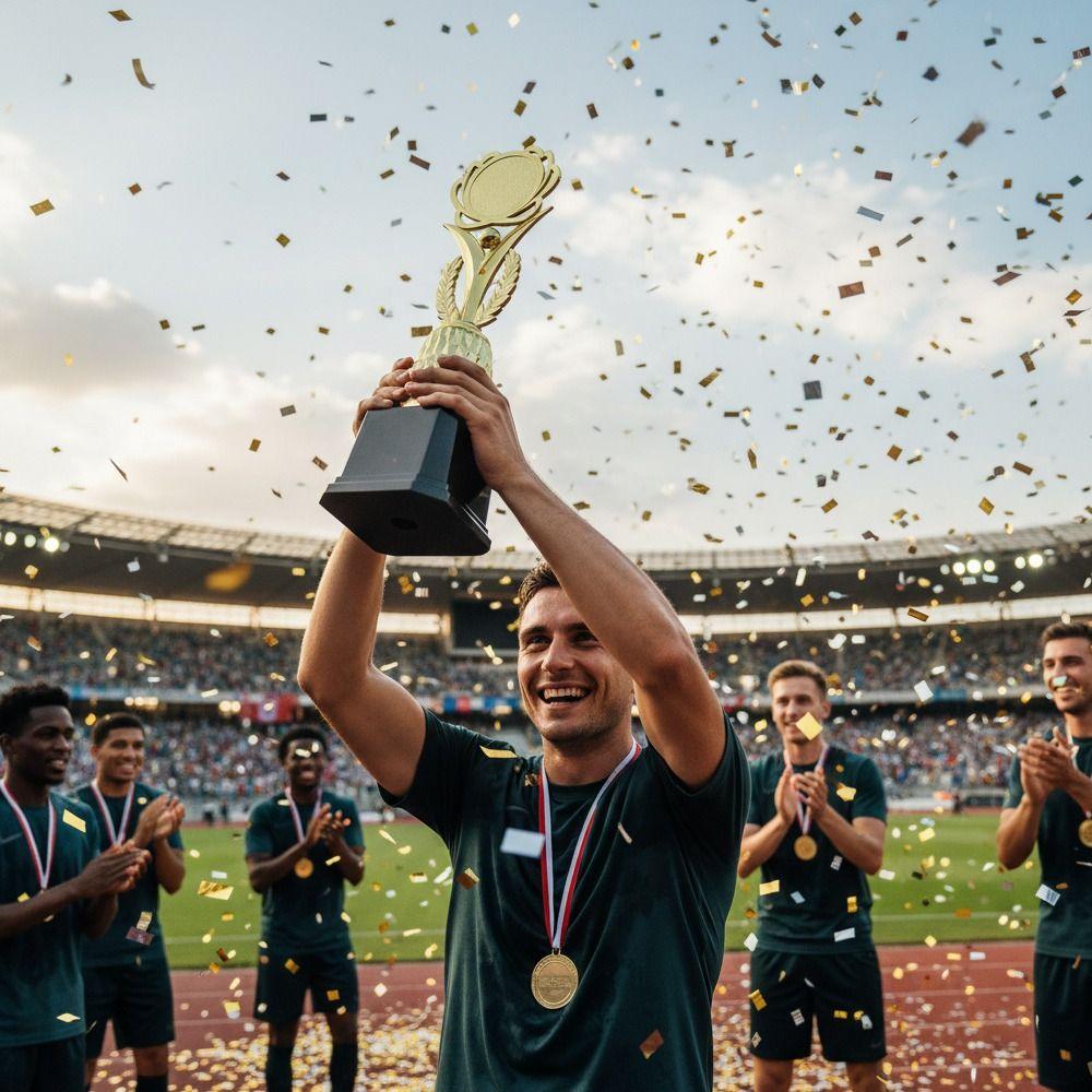 Gold Color Gold Trophy 20.5/23.5/26.5/27.5 CM Plastic Trophy Creative Award Cup  Ceremony