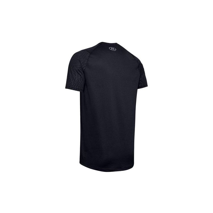 Under Armour Jacquard Straight T-Shirt Men Tops Black 1351562-001