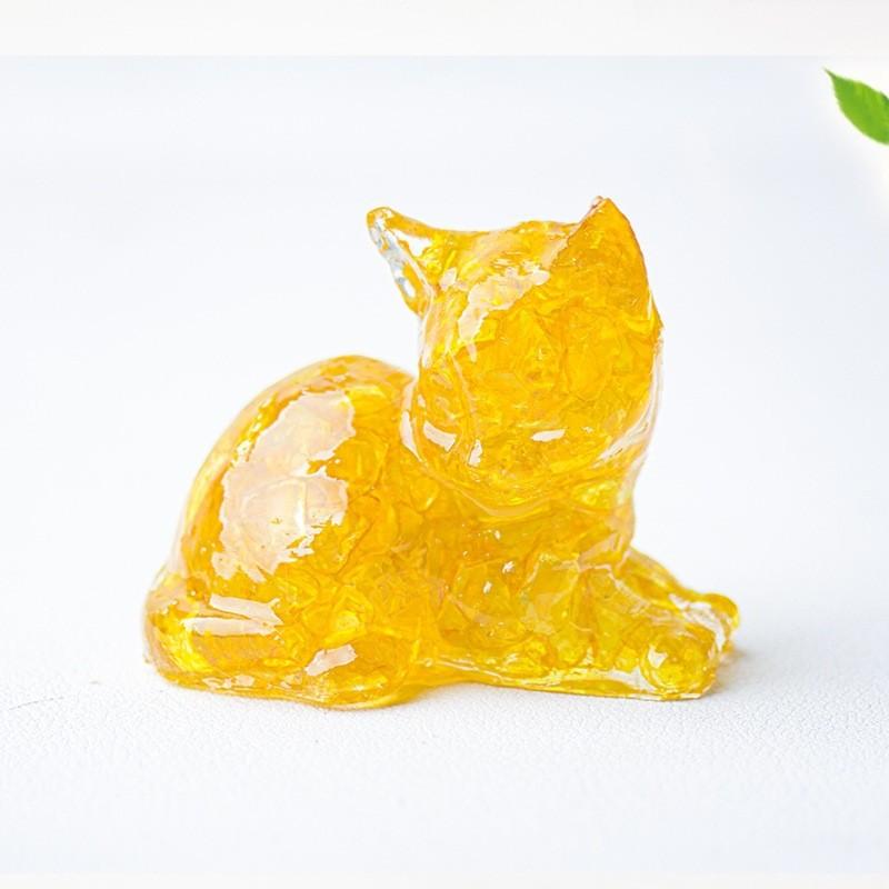 Animal Resin Desktop Decor With Crystal Chips For Gift And Home Office