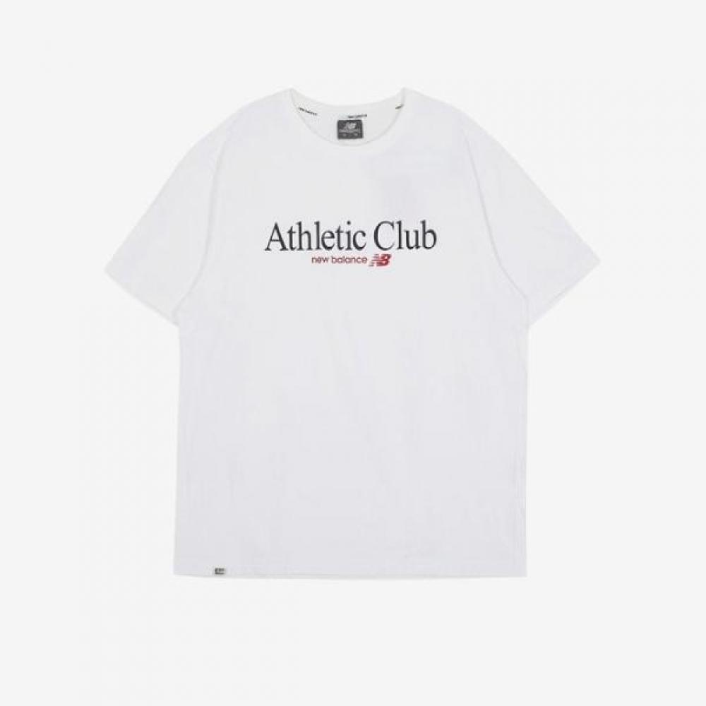 

New Balance Крутая прочная футболка с коротким рукавом с центральной буквой Белая Nbneec1013 100(L)