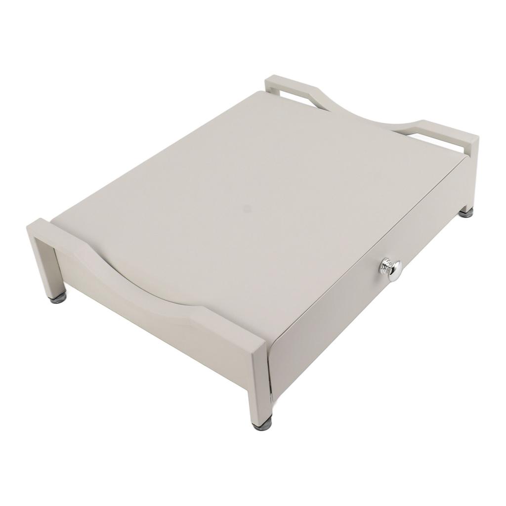 Getränkehalter, Schiebetablett, multifunktionales Aufbewahrungstablett, Schubladen-Maker, Standtablett für Zuhause, Weiß, L