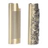 2 Pcs Lighter Case 8cm Length Grid and Dragon Pattern Exquisite Engraved Metal Lighter Cover for Party Bar