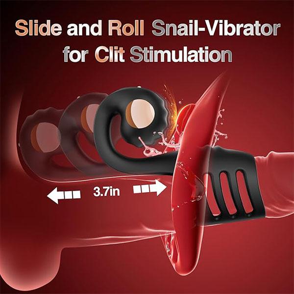 Penis Ring Vibrator,Vibrating Cock Ring Sleeve Vibrator Male Sex Toys, 10 Modes Remote Control Penis Sleeve, Clit G-Spot Vibrators Men