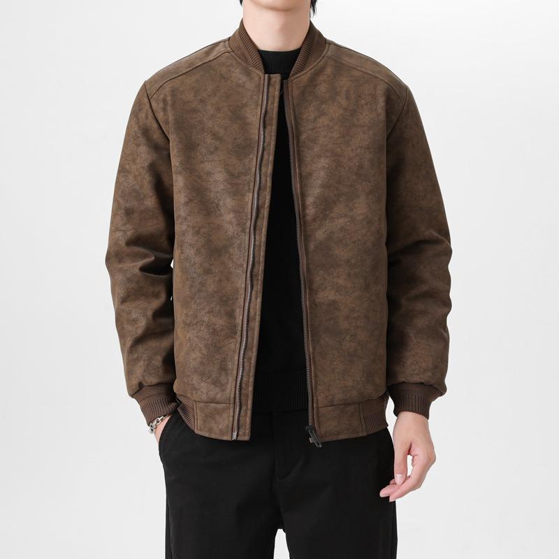 

Пуховик мужской% пух белой утки зимний свободный воротник бейсбол кожаная куртка мужская 4XL