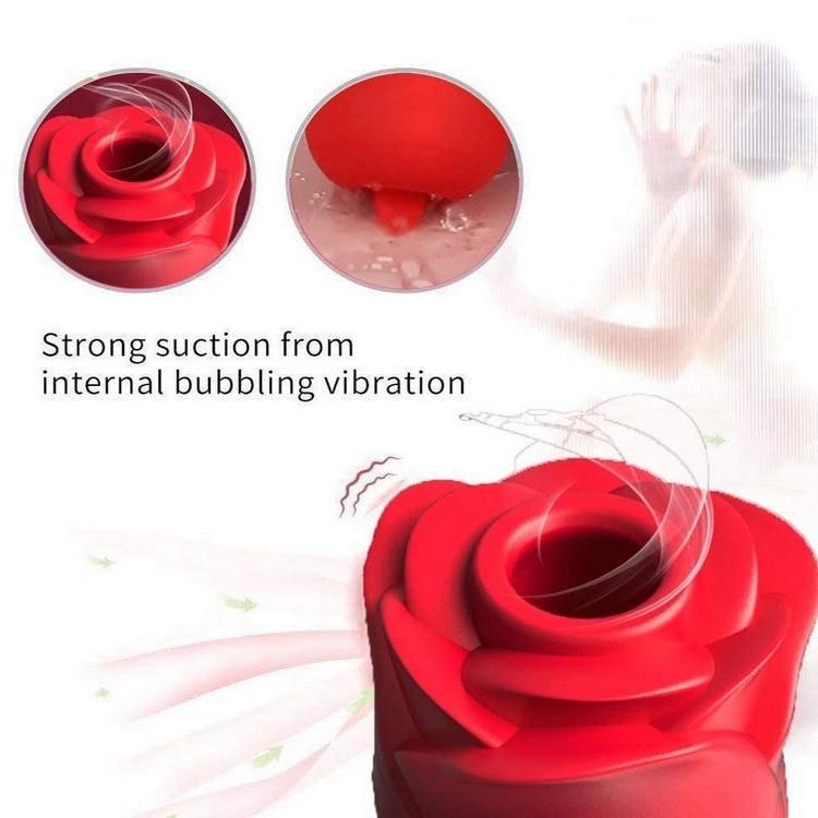 Spring Rose Clitoral Massager: Tongue-Licking G-Spot Vibrator