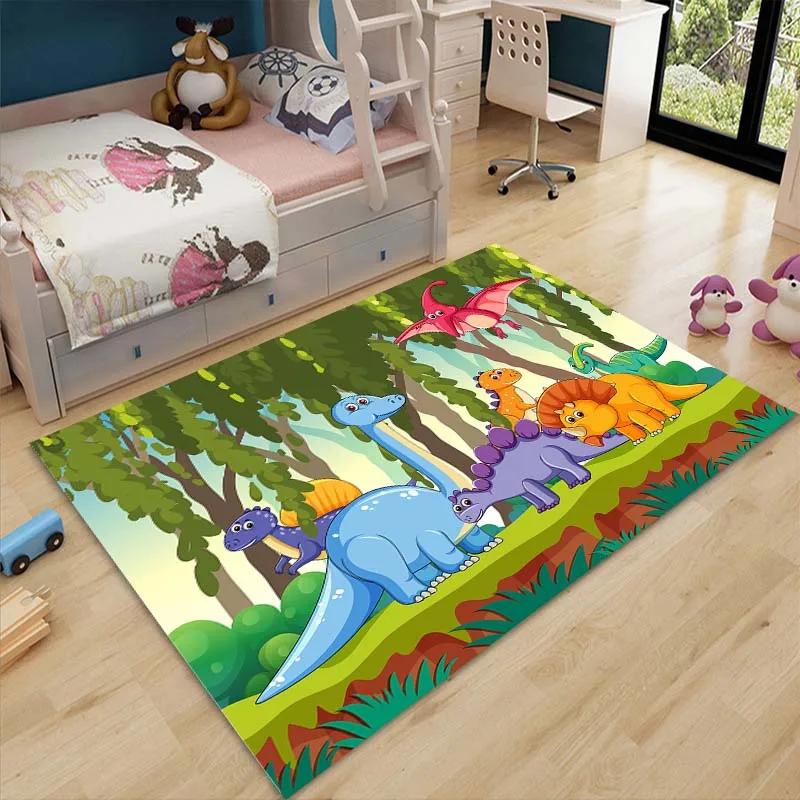 3D Cartoon Zoo Tiere Baby Krabbelmatte Teppich für Kinderzimmer Dekoration Kinderbereich Bodenmatte Bequemer Rutschfester Teppich Schnelle Lieferung