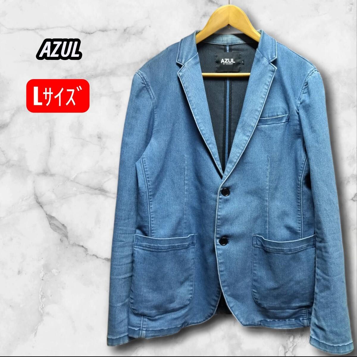 AZUL BY MOUSSY Denim Tailored Jacket L Size Indigo