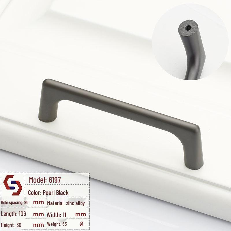 Modern Black Pearl Cabinet and Drawer Handle