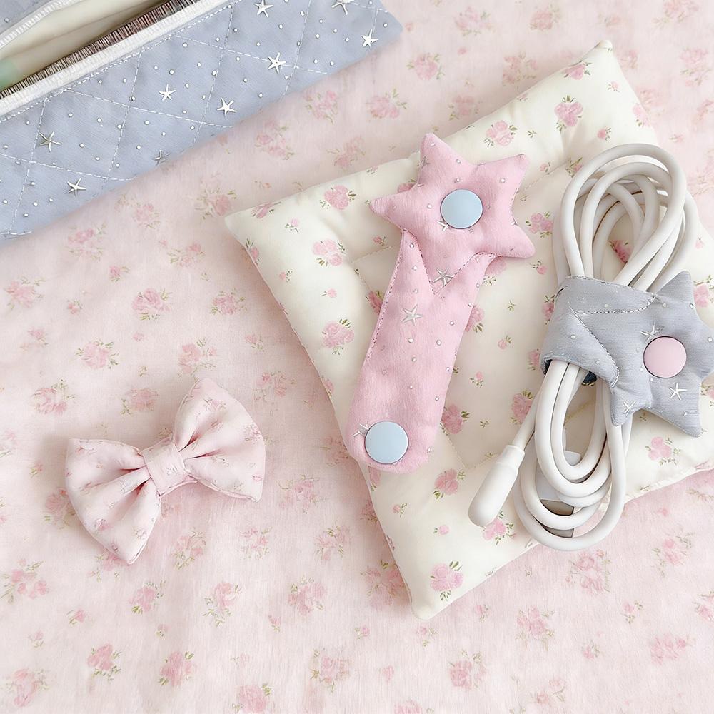 Creative Pentagram Cable Organizer INS Style Pure Cotton Fabric Cable Winder Headphone  Data Cable Storage and Organization