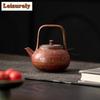 200ML Sprinkle Gold Red Mountain Lifting Handle Teapot Zen Tea Infuser Pot Tea Brewing Kettle with Ball Hole Tableware Supplies