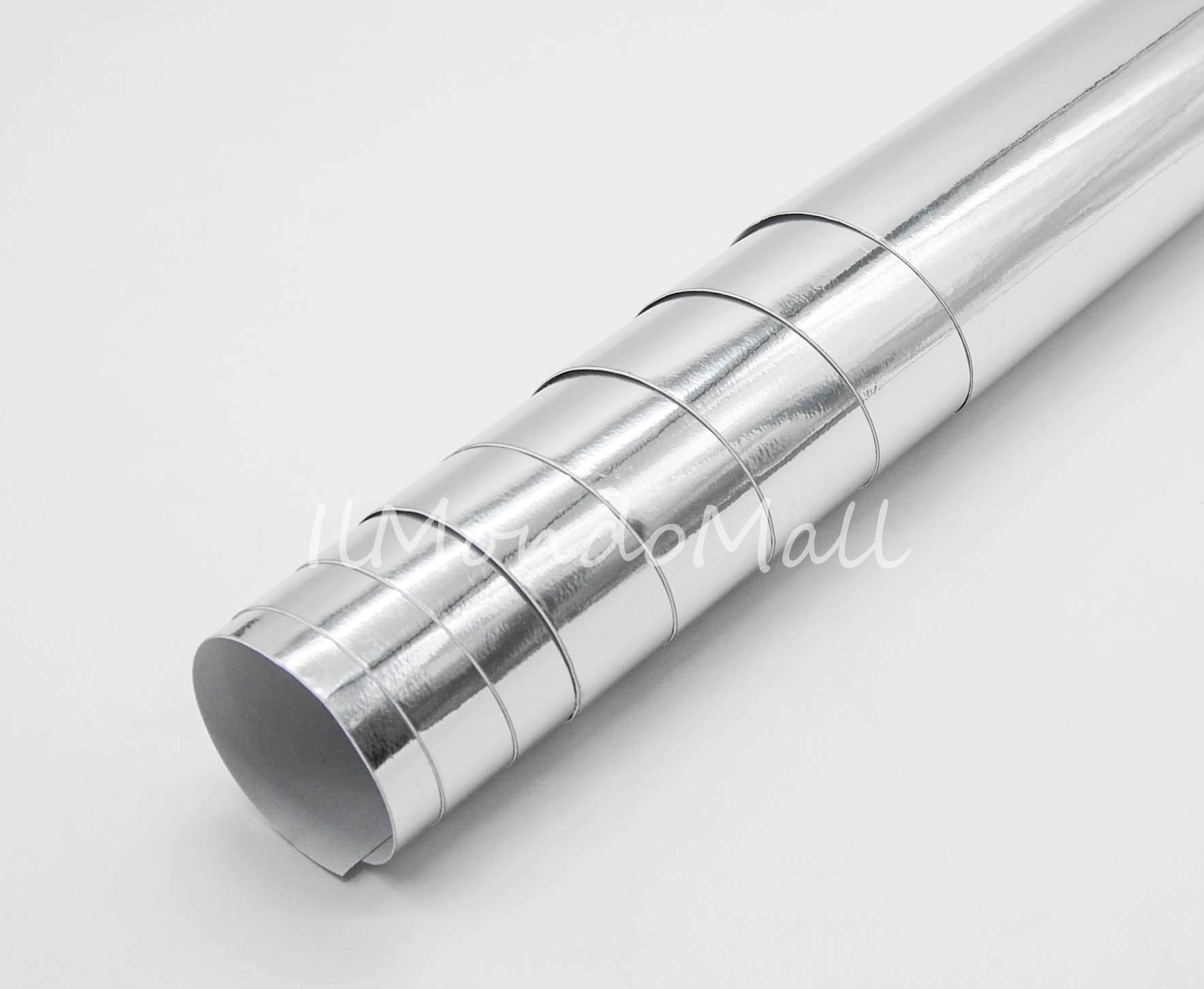 

IlMondoMall Plated Silver Chrome Mirror Car Wrapping Wrapping Sheet (60.9 x 19.7 inches (152 152 x 050cm серебряный