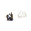 Elegant European Swan Couple Resin And Ceramic Animal Sculpture Figurine for Entrance Desk Bookshelf