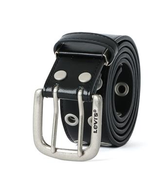 Ceinture Double Boucle Cuir Synthétique Décontractée Élégante Cadeau noir Gratuit