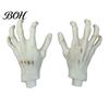 Durable Plastic Skeleton Hands 1 Pair Halloween Hands, Realistic Zombie Life Flexible Placement Ghost Size Severed Fake for Terror Scary Props,