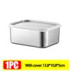 1-6Pcs Stainless Steel Food Storage Container Fresh-keeping Boxes for Outdoor Picnics Refrigerator Storage and Kitchen Tidying