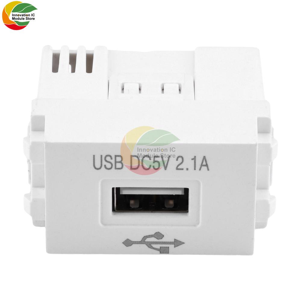 Mobile Phone Charging Panel USB Power Module 220V Socket 5V Transformer 2.1A 1A USB Charging Power Socket Switching Adapter