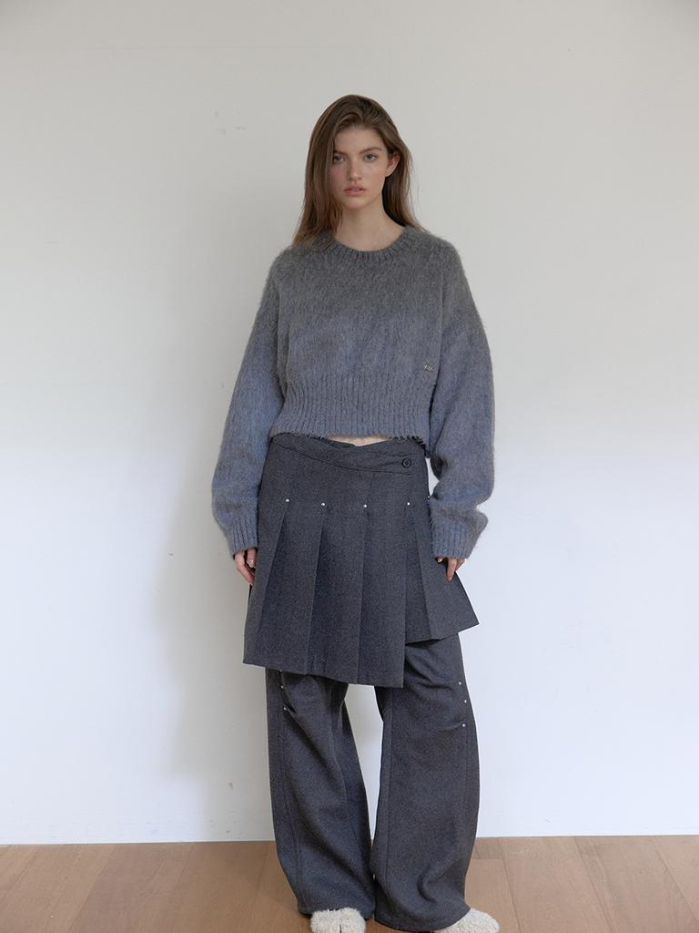 Asula Wool Rivet Pants (Charcoal)