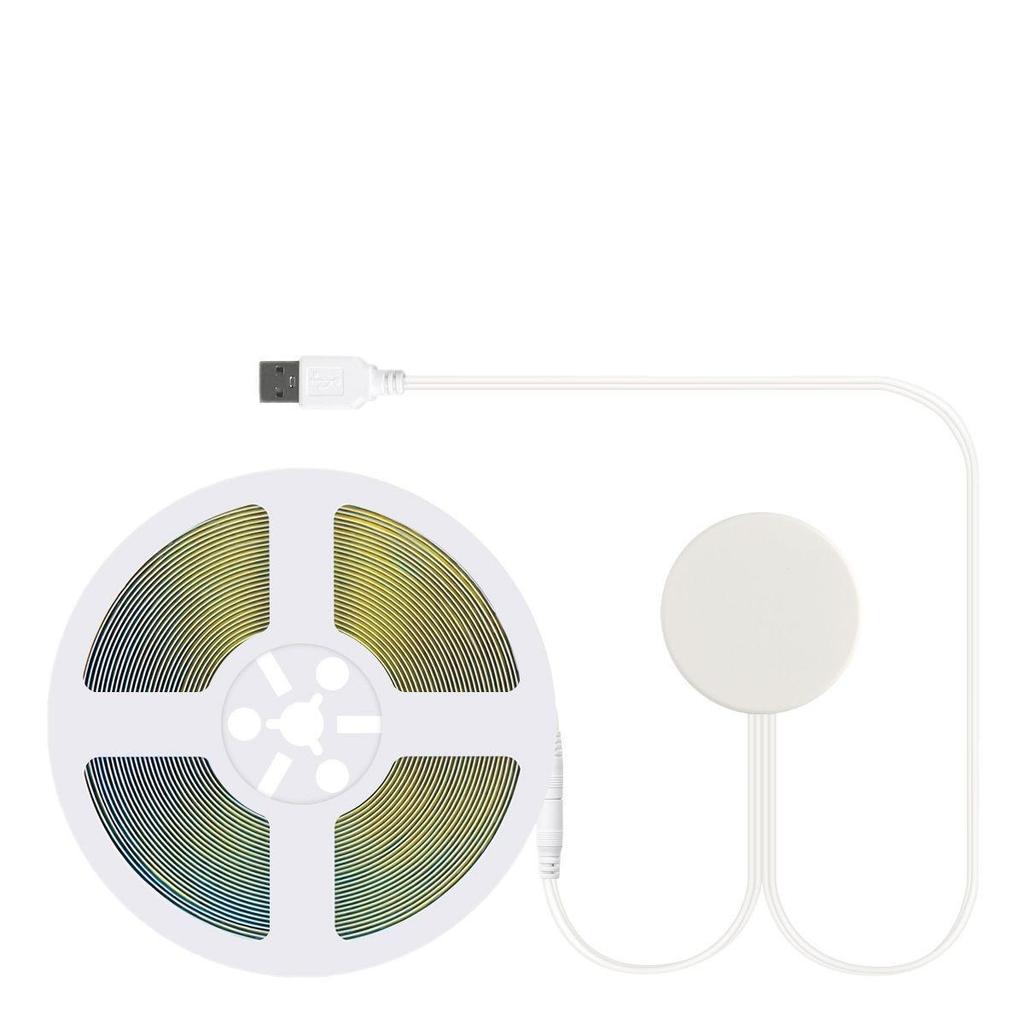 USB 5V Wood Panel COB Touch Light Strip - Flexible, Single Color, Dimmable, DIY Atmosphere Lighting
