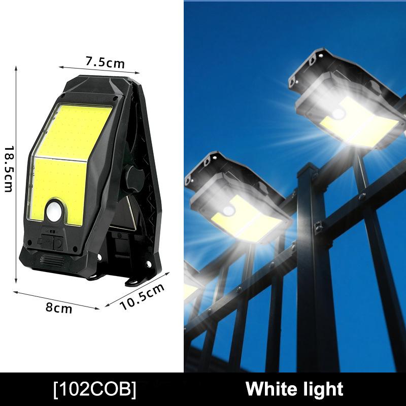 1 Set Solar Powered Garden Lights with Motion Sensor 3 Modes Clip-on Easy Mount for Backyard Lighting
