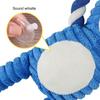 Squeaky Dog Toy Cotton Rope Dog Toy with Built-In Sound Generator Durable Plush Chew Toy for Small Large Dogs Teeth Cleaning Boredom Relief Pet Toys