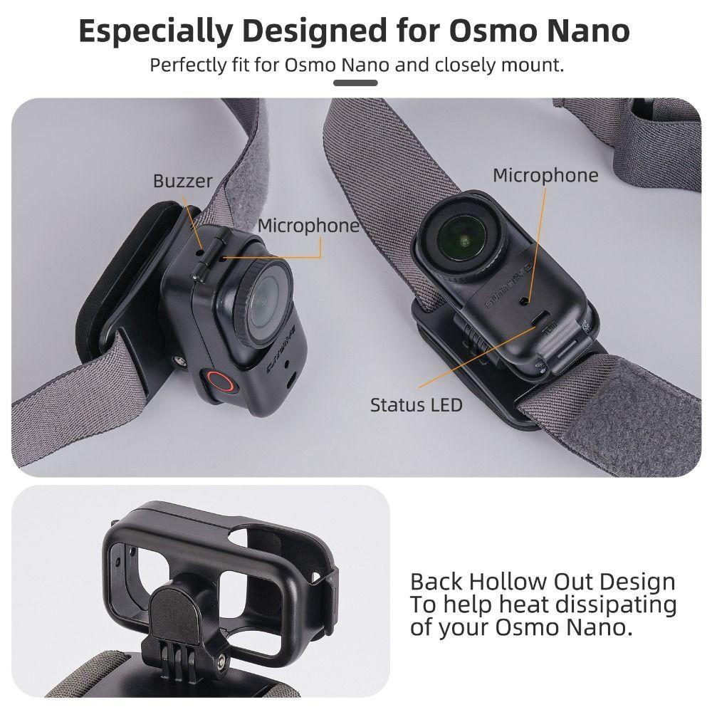 Rotatable Headband Vertical/Horizontal Head Fixed Strap for DJI Osmo Nano Action Camera Accessories